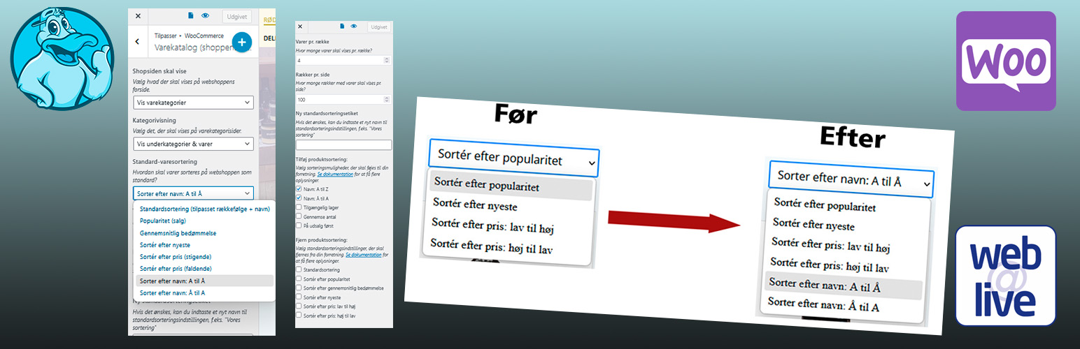 Woo Webalive Product Sort Option